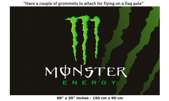 NEW Monster Energy Drink 3x5 Ft Flag Banner Gym Man Cave Decor