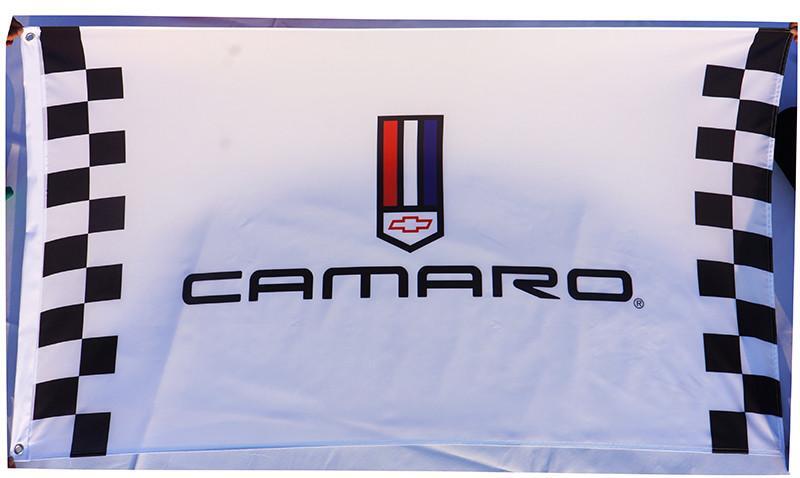 NEW Camaro Luxury Cars Chevrolet White Checkered Banner Flag 3X5ft