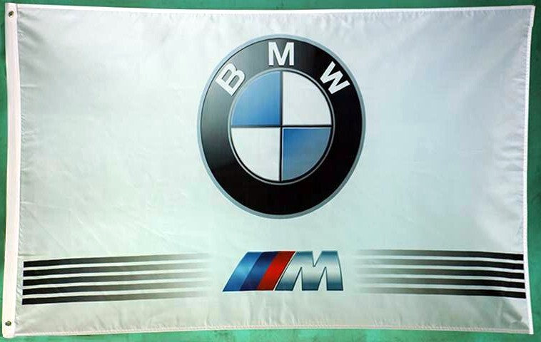 NEW BIG BMW FLAG BANNER white 3 M POWER 3X5 feet sign M5 M6 M3 GARAGE