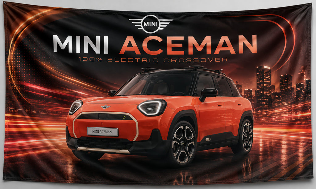 NEW BMW MINI JOHN COOPER ACEMAN orange FLAG BANNER SIGN 3X5 FEET S classic jcw