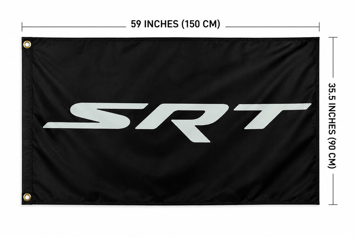 Big NEW SRT Hellcat Flag 3 x 5 Banner Man Cave Sign Dodge Viper demon