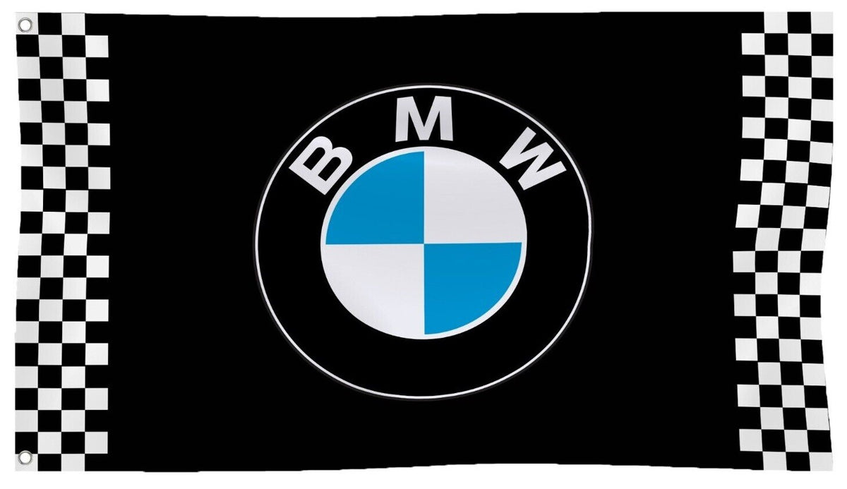 NEW BMW FLAG BANNER SIGN CHECKERED MOTORSPORT POWER 3x5 FEET M6 M3