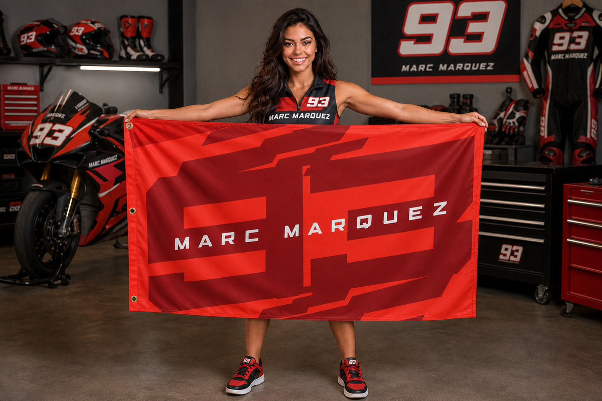 Marc Marquez MotoGP #93 Logo Flag Banner 3x5 Ft Garage Man Cave Wall Decor gp1