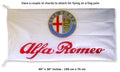 Big NEW ALFA ROMEO WHITE FLAG BANNER SIGN 3X5 FEET MITO BRERA