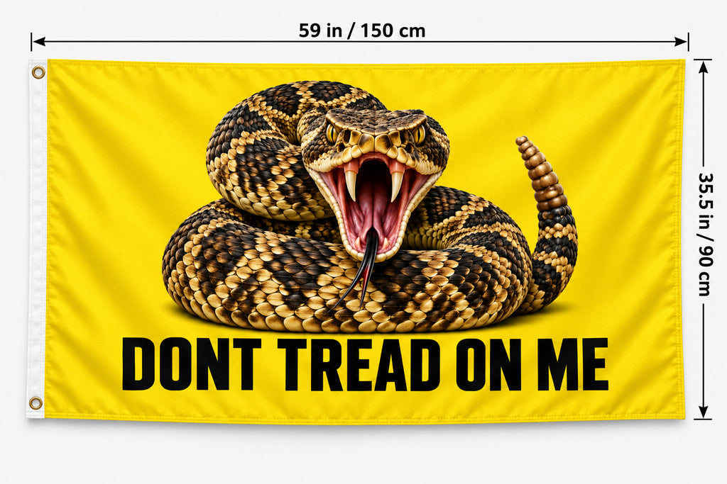 Gadsden Dont Tread on Me Tea Party 3x5 FT Printed Flag 1 piece (ask for more)