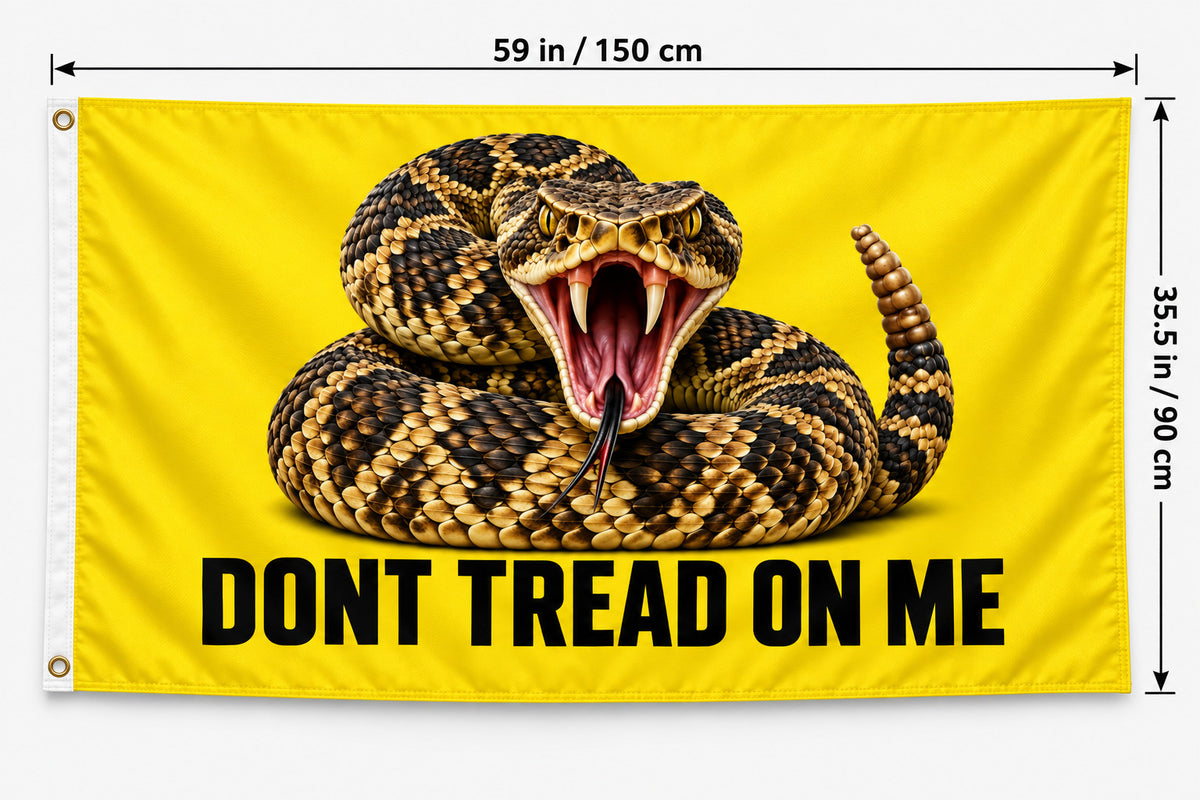 Gadsden Don't Tread on Me Tea Party 3x5 FT Printed Flag 1 piece (ask for more)