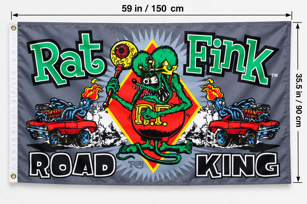 Rat Fink Flag Banner 3x5 Ft Garage Wall Decor Garage Man Cave American 5
