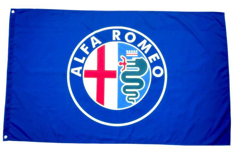Big NEW ALFA ROMEO BLUE FLAG BANNER SIGN 3X5 FEET MITO BRERA