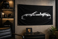 Porsche 911 Carrera S Convertible Fans Logo Flag Banner 3x5 Ft Garage Man Cave