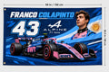 Alpine F1 Franco Colapinto #43 Fan Logo Flag Banner 3x5 Ft Garage Man Cave Wall