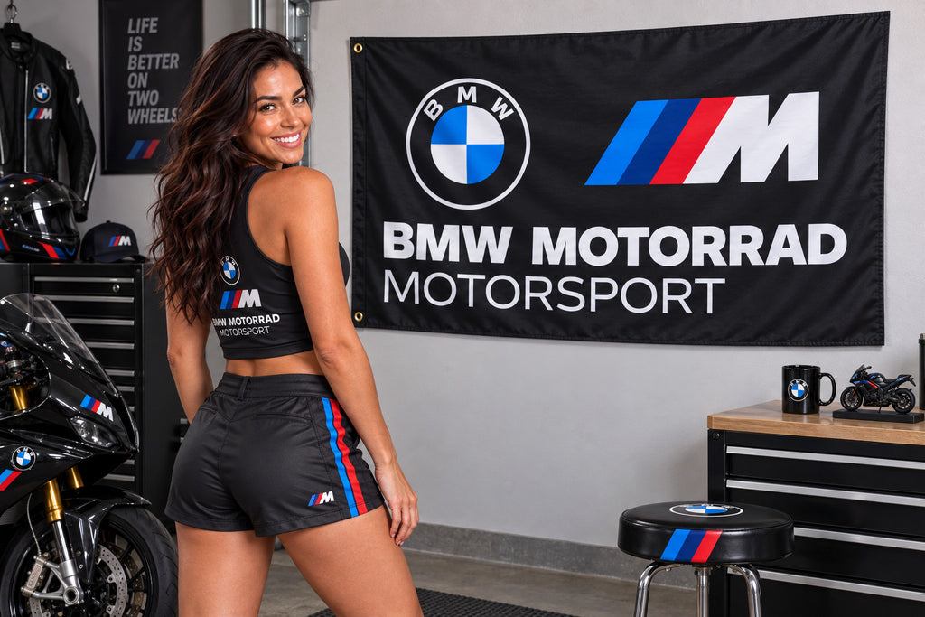 BMW Motorrad Flag Banner 3x5 Ft Motorsport Man Cave Garage Wall Decor