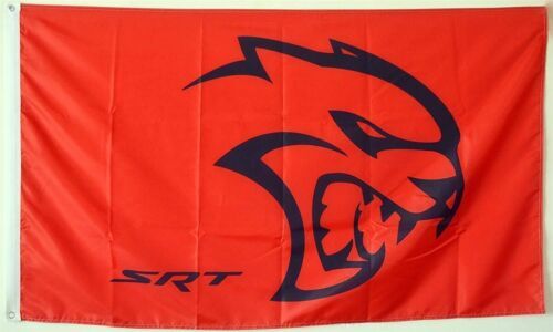 NEW SRT Hellcat RED Flag 3 x 5 Banner Man Cave Sign Dodge hemi 7 charger