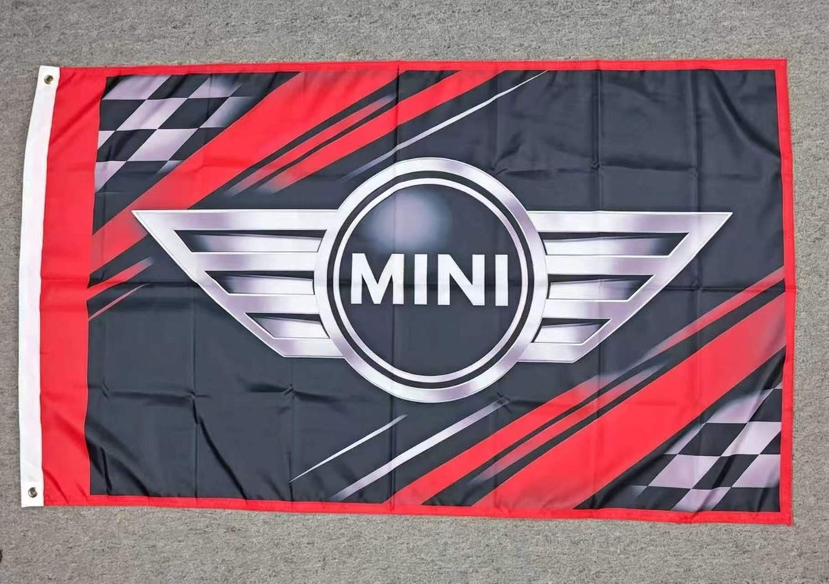 NEW BMW MINI JOHN COOPER RED FLAG BANNER SIGN 3X5 FEET S classic jcw
