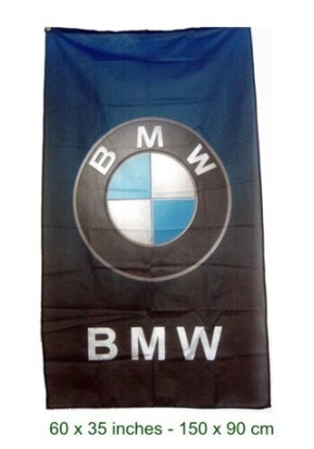 NEW BMW FLAG blue to black BANNER VERTICAL POWER 3x5 FEET M5 M6 M3