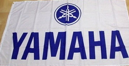 NEW YAMAHA LOGO White FLAG BANNER 3x5 feet yfz yzf fjr xt250 tt