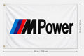 BMW M Power Logo Flag Banner 3x5 Ft Garage Wall Decor
