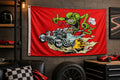 Rat Fink Flag Banner 3x5 Ft Garage Wall Decor Hot Rod Speed Shop Auto Garage